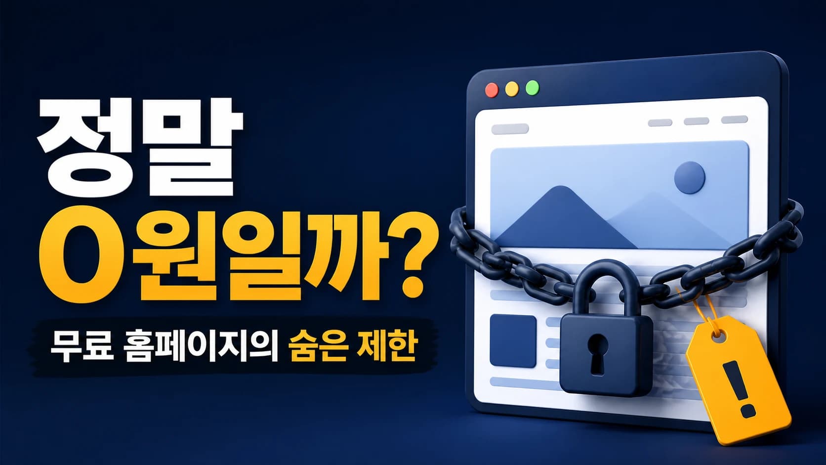 무료 홈페이지의 함정: 필요한 기능을 합치면 정말 0원일까?