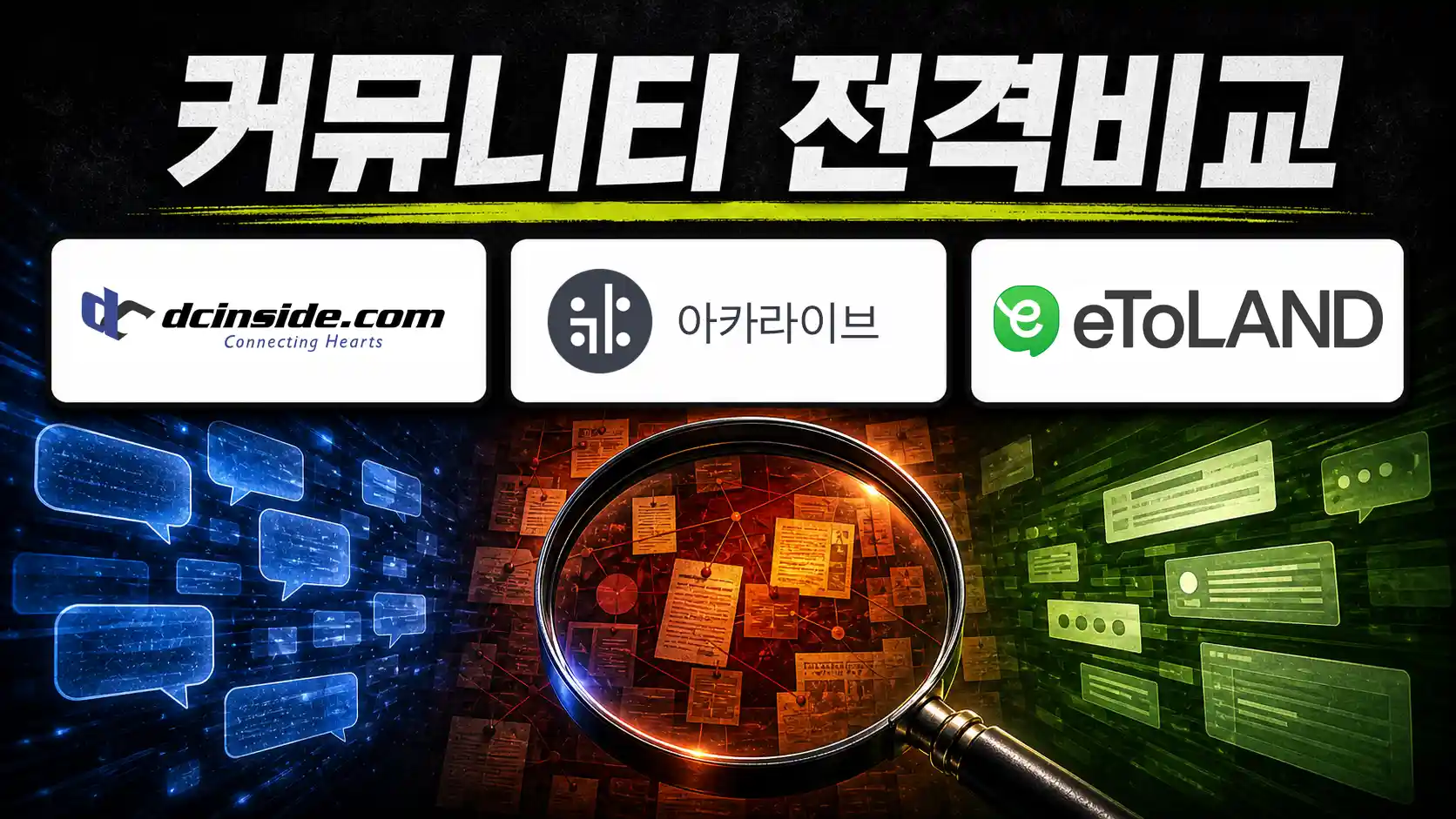 디시인사이드, 아카라이브, 이토랜드의 역사와 이용자 규모, 문화, 수익모델을 비교한 커뮤니티 전격비교
